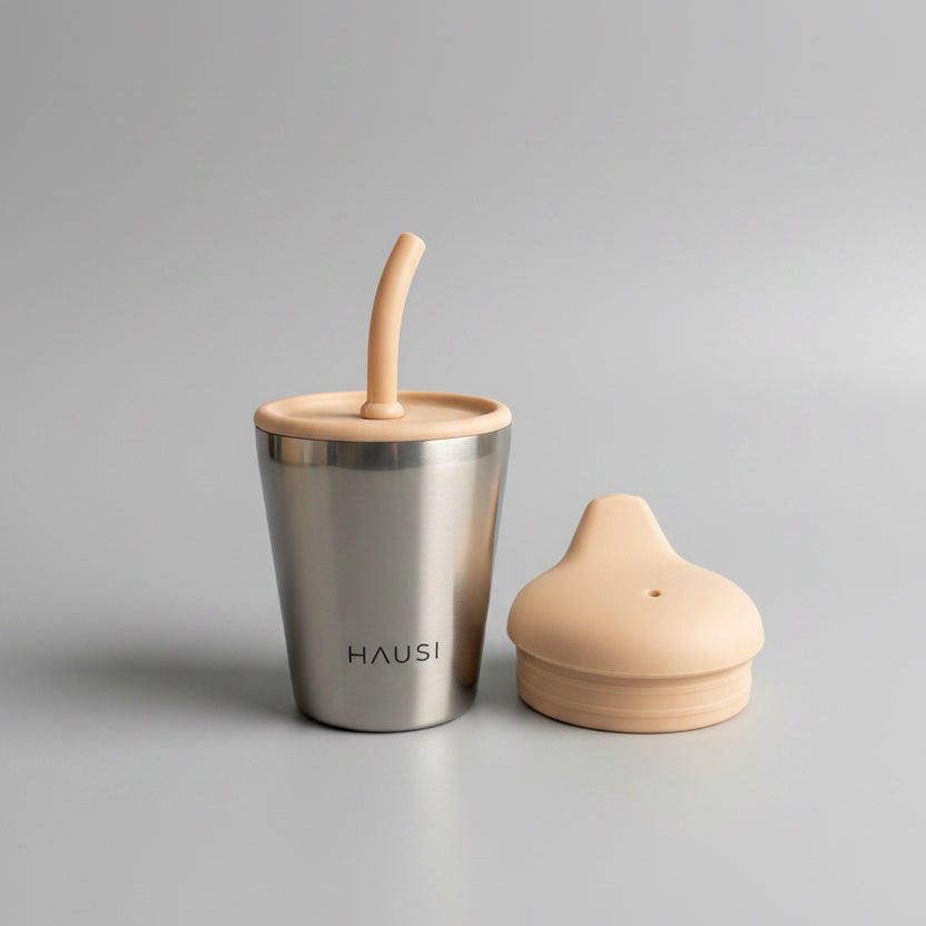 Double Lid Cup Acero