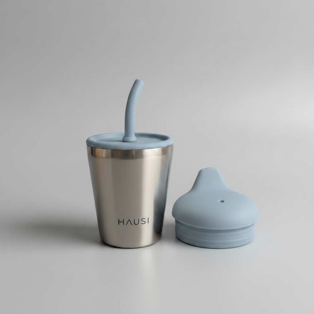 Double Lid Cup Acero