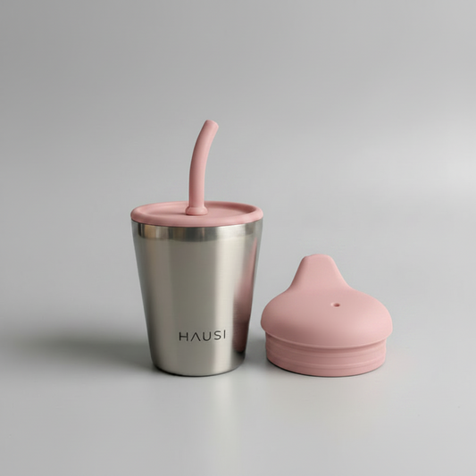 Double Lid Cup Acero